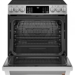 Café - 5.7 Cu. Ft. Slide-In Electric Convection Range - Stainless steel
