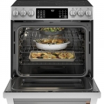 Café - 5.7 Cu. Ft. Slide-In Electric Convection Range - Stainless steel