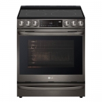 LG - 6.3 Cu. Ft. Smart Slide-In True Convection Range with EasyClean and Air Sous Vide - Black Stainless Steel