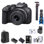 Canon EOS R10 Mirrorless Camera with 18-45mm Lens w/Vlogger Accessories Kit