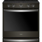 Whirlpool - 6.4 Cu. Ft. Slide-In Electric Convection Range with Self-Cleaning with Air Fry with Connection - Black Stainless Steel