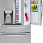 LG - 22.5 Cu. Ft. 4-Door French Door Counter-Depth Refrigerator with Door-in-Door and Craft Ice - Stainless steel