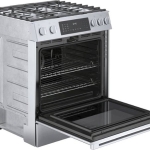 Bosch - Benchmark Series 4.8 Cu. Ft. Slide-In Gas Convection Range with Self-Cleaning - Stainless steel