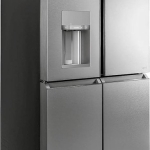 Café - 27.4 Cu. Ft. Smart Quad-Door Refrigerator, Customizable - Platinum Glass