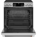 Café - 5.7 Cu. Ft. Slide-In Electric Convection Range, Customizable - Stainless steel