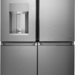 Café - 27.4 Cu. Ft. Smart Quad-Door Refrigerator, Customizable - Platinum Glass