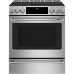 Café - 5.7 Cu. Ft. Slide-In Electric Induction Convection Range, Customizable - Stainless steel