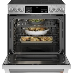 Café - 5.7 Cu. Ft. Slide-In Electric Convection Range, Customizable - Stainless steel