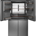 Café - 27.4 Cu. Ft. Smart Quad-Door Refrigerator, Customizable - Platinum Glass