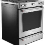 KitchenAid - 7.1 Cu. Ft. Self-Cleaning Slide-In Dual Fuel Convection Range - Stainless steel