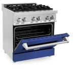 ZLINE - Professional 4 Cu. Ft. Freestanding Dual Fuel Convection Range - Blue Matte