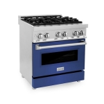 ZLINE - Professional 4 Cu. Ft. Freestanding Dual Fuel Convection Range - Blue Matte