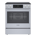 Bosch - Benchmark Series 4.6 Cu. Ft. Slide-In Electric Convection Range with Self-Cleaning - Stainless steel