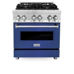 ZLINE - Professional 4 Cu. Ft. Freestanding Dual Fuel Convection Range - Blue Matte