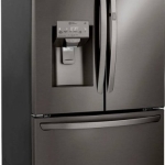 LG - 23.5 Cu. Ft. French Door-in-Door Counter-Depth Smart Refrigerator with Craft Ice - Black Stainless Steel