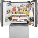 GE Profile - 22.1 Cu. Ft. French Door-in-Door Counter-Depth Refrigerator with Hands-Free AutoFill - Stainless steel