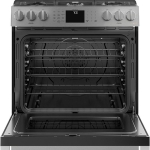 Café - 5.6 Cu. Ft. Slide-In Gas Convection Range with Modern Glass, Customizable - Platinum Glass