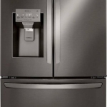 LG - 23.5 Cu. Ft. French Door Counter-Depth Smart Refrigerator with Craft Ice - Black Stainless Steel