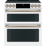 Café - 7.0 Cu. Ft. Slide-In Double Oven Electric Induction Convection Range - Matte White