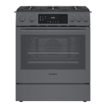 Bosch - 800 Series 4.8 Cu. Ft. Slide-In Gas Convection Range with Self-Cleaning - Black Stainless Steel