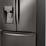 LG - 23.5 Cu. Ft. French Door Counter-Depth Smart Refrigerator with Craft Ice - Black Stainless Steel