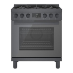 Bosch - 800 Series 3.7 cu. ft. Freestanding Gas Convection Range with 5 Dual Flame Ring Burners - Black Stainless Steel