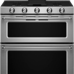 KitchenAid - 6.0 Cu. Ft. Self-Cleaning Free-Standing Double Oven Gas Convection Range - Stainless steel