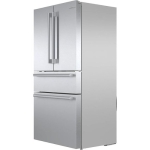 Bosch - 800 Series 21 Cu. Ft. 4-Door French Door Counter-Depth Smart Refrigerator - Stainless steel
