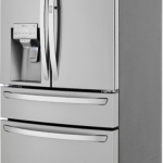 LG - 22.5 Cu. Ft. 4-Door French Door Counter-Depth Refrigerator with Door-in-Door and Craft Ice - Stainless steel