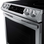 Samsung - 6.3 cu. ft. Slide-in Induction Range with Smart Dial, WiFi & Air Fry - Stainless steel