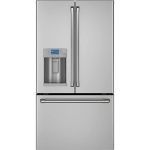 Café - 22.2 Cu. Ft. French Door Counter-Depth Refrigerator with Hot Water Dispenser, Customizable - Stainless steel