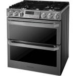 LG - SIGNATURE 7.3 Cu. Ft. Smart Slide-In Double Oven Dual Fuel True Convection Range with EasyClean and Power Burner - Textured Steel