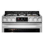 LG - STUDIO 6.3 Cu. Ft. Slide-In Gas True Convection Range with EasyClean and ThinQ Technology - Stainless steel