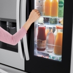Package - LG - 25.5 Cu. Ft. French Door Counter-Depth Smart Refrigerator with InstaView - Stainless steel + 3 more items