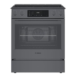 Bosch - 800 Series 4.6 Cu. Ft. Slide-In Electric Convection Range with Self-Cleaning - Black Stainless Steel