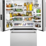 Monogram - 23.1 Cu. Ft. French Door Counter-Depth Refrigerator - Stainless steel