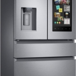 Samsung - Family Hub 22.2 Cu. Ft. Counter Depth 4-Door French Door Fingerprint Resistant Refrigerator - Stainless steel