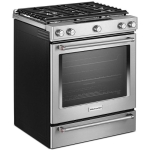 KitchenAid - 6.5 Cu. Ft. Self-Cleaning Slide-In Gas Convection Range - Stainless steel