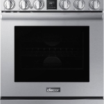 Dacor - Transitional 6.0 Cu. Ft. Slide-In Gas Four-Part Pure Convection Range with Self-Cleaning and SimmerSear™ Burners - Silver Stainless Steel