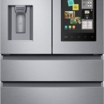 Samsung - Family Hub 22.2 Cu. Ft. Counter Depth 4-Door French Door Fingerprint Resistant Refrigerator - Stainless steel