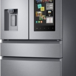 Samsung - Family Hub 22.2 Cu. Ft. Counter Depth 4-Door French Door Fingerprint Resistant Refrigerator - Stainless steel