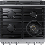 Dacor - Transitional 6.0 Cu. Ft. Slide-In Gas Four-Part Pure Convection Range with Self-Cleaning and SimmerSear™ Burners - Silver Stainless Steel