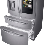 Samsung - Family Hub 22.2 Cu. Ft. 4-Door French Door Counter-Depth Fingerprint Resistant Refrigerator - Stainless steel