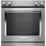 KitchenAid - 6.4 Cu. Ft. Self-Cleaning Slide-In Dual Fuel Convection Range - Stainless steel