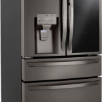 LG - 22.5 Cu. Ft. 4-Door French Door Counter-Depth Refrigerator with InstaView Door-in-Door and Craft Ice - Black Stainless Steel