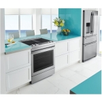 JennAir - 6.4 Cu. Ft. Self-Cleaning Slide-In Electric Convection Range - Silver