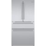 Bosch - 800 Series 21 Cu. Ft. 4-Door French Door Counter-Depth Smart Refrigerator - Stainless steel