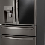 LG - 22.5 Cu. Ft. 4-Door French Door Counter-Depth Refrigerator with InstaView Door-in-Door and Craft Ice - Black Stainless Steel