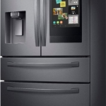 Samsung - Family Hub 27.7 Cu. Ft. 4-Door French Door Fingerprint Resistant Refrigerator - Black Stainless Steel
