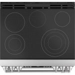 Café - 6.7 Cu. Ft. Slide-In Double Oven Electric True Convection Range with Built-In Wi-Fi, Customizable - Stainless steel